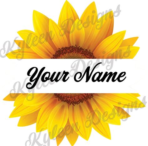 Download 46+ Sunflower with Name Printable